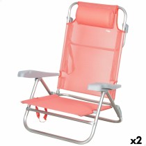 Gepolsterte Campingstuhl Aktive 47 x 82 x 49 cm Flamingo (2 Stück)