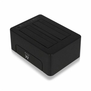 Dock Station Dual Ewent AAACET0186 Dual 2.5"-3.5" USB 3.1 ABS Noir