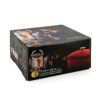 Casserole avec Couvercle Bidasoa Fierro Rouge Ø 28 cm 6 L (2 Unités)