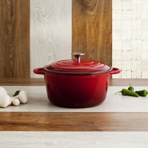 Topf mit Deckel Bidasoa Fierro Rot Ø 24 cm 3,7 L (2 Stück)