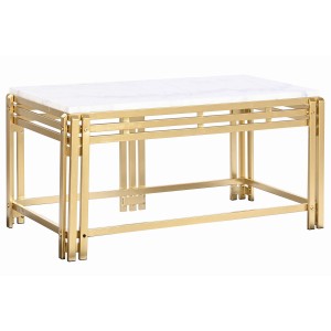 Centre Table DKD Home Decor Metal Aluminium Marble 80 x 40 x 40 cm