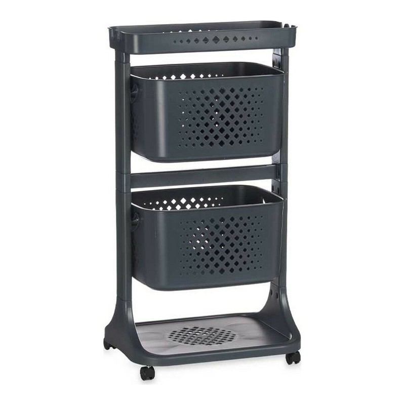 Vegetable trolley Kinvara TP-747-2 Anthracite polypropylene Plastic 38 x 81,2 x 43,6 cm