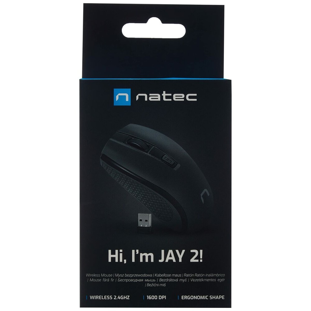 Mouse Natec JAY 2 Schwarz Wireless 1600 dpi