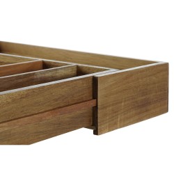 Cutlery Organiser DKD Home Decor Natural Acacia 35 x 30 x 7 cm