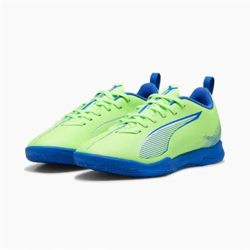 Children's Indoor Football Shoes Puma Ultra 5 Play It Green