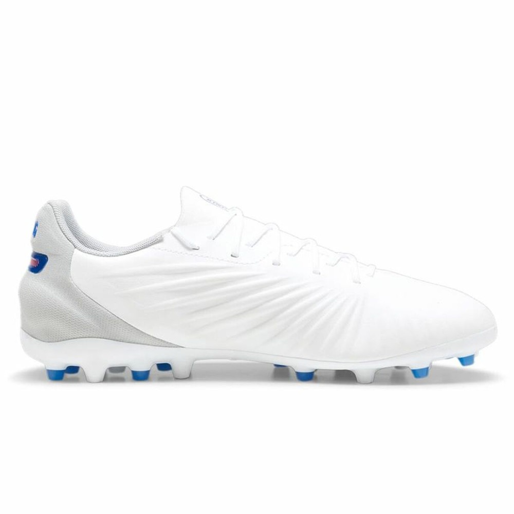 Chaussures de Football pour Adultes Puma King Match Mg Blanc