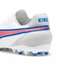 Chaussures de Football pour Adultes Puma King Match Mg Blanc