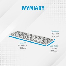 Drahtlose Tastatur HP 3Z729AA Silberfarben