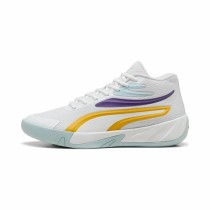 Chaussures de Basket-Ball pour Adultes Puma Court Pro Blanc Jaune