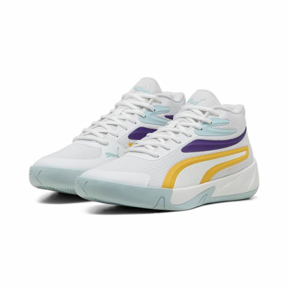 Basketball Shoes for Adults Puma Court Pro White Yellow