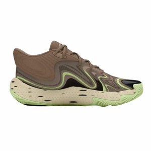 Basketball Shoes for Adults Under Armour Spawn 6 Mid Brown