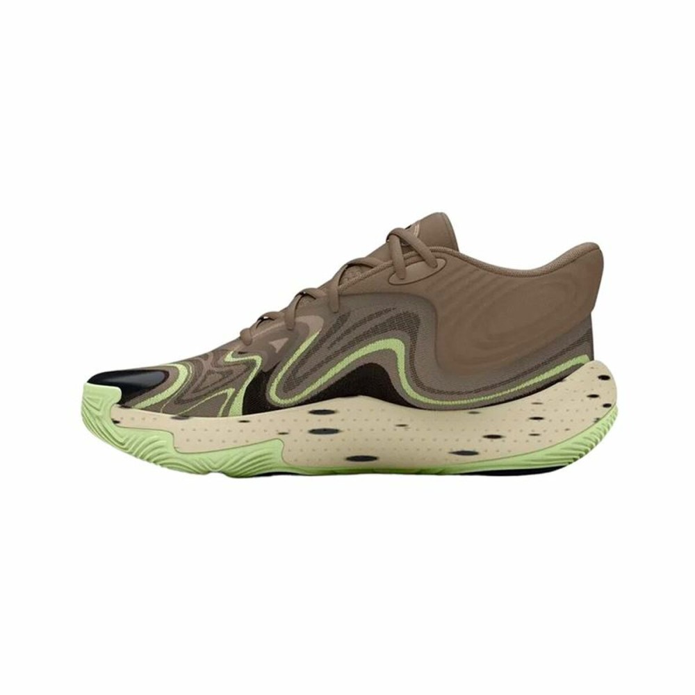 Basketball Shoes for Adults Under Armour Spawn 6 Mid Brown