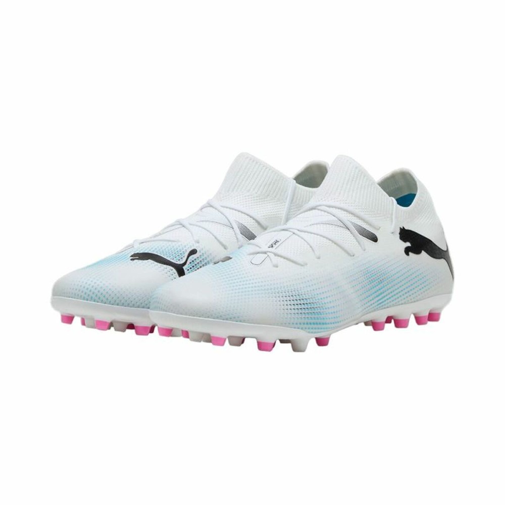 Chaussures de Football pour Adultes Puma Future 7 Match MG Blanc Noir