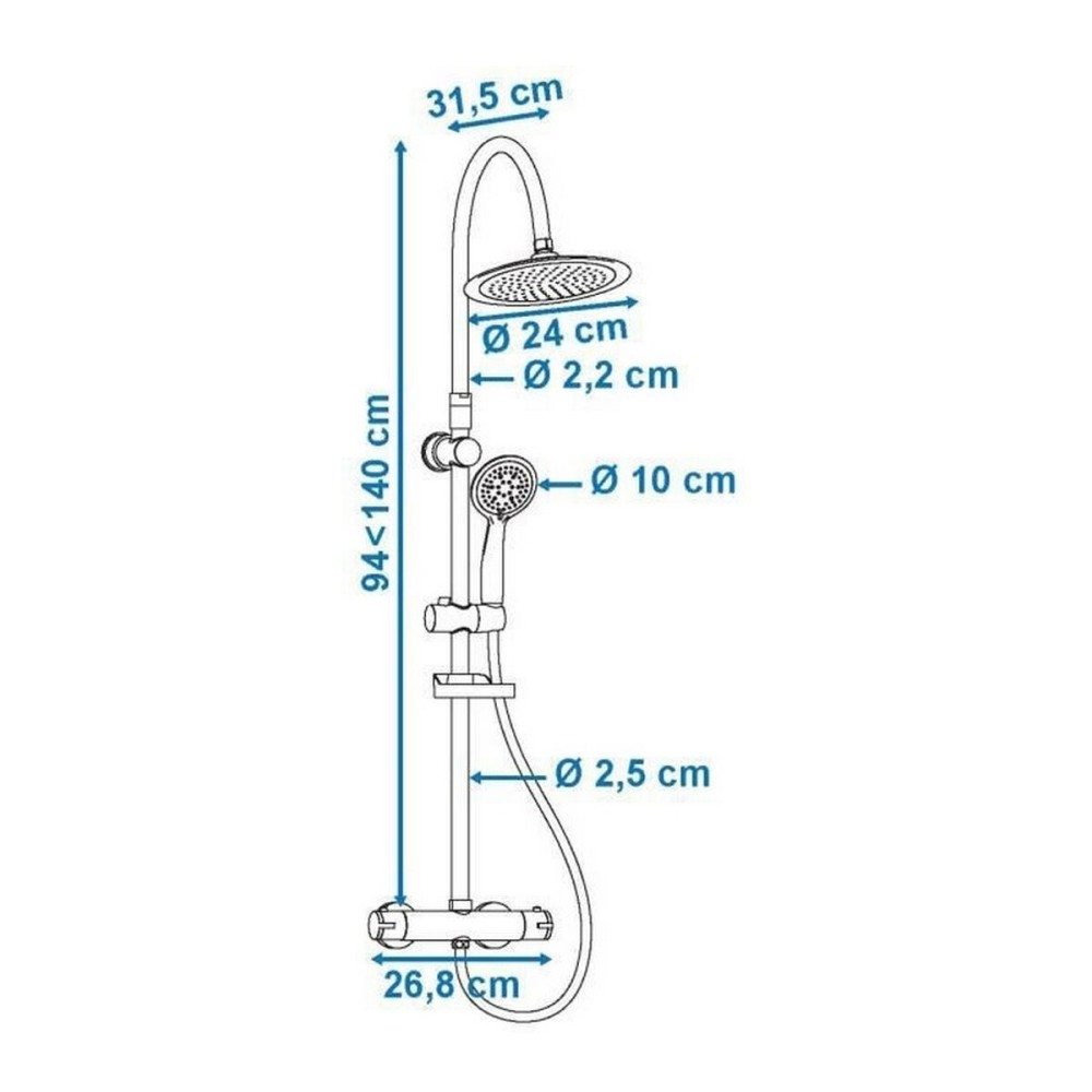 Shower Column Rousseau ABS