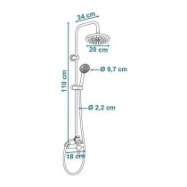 Shower Column Rousseau Stainless steel ABS