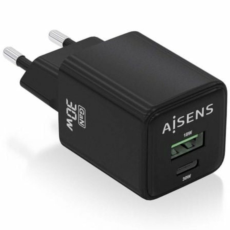 Chargeur mural Aisens ASCH-30W2P038-BK Noir 30 W (1 Unité)