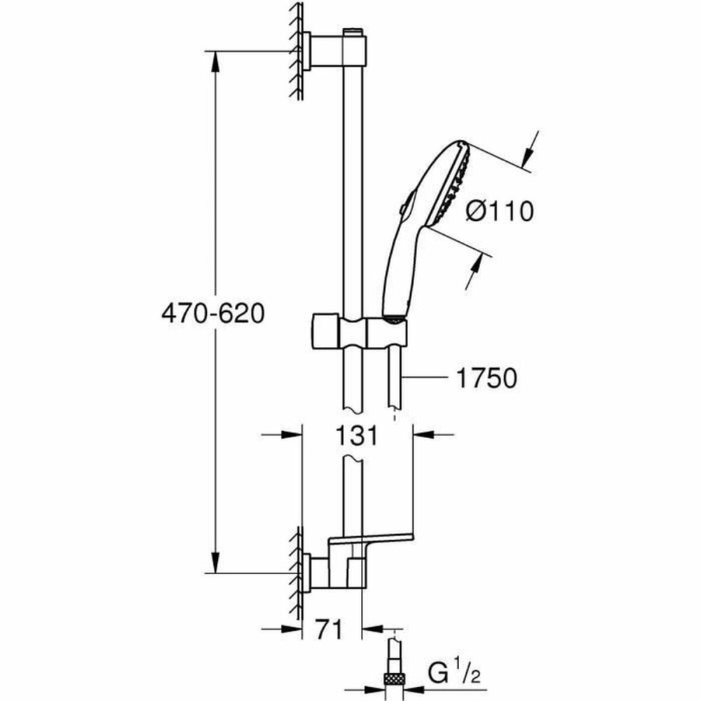 Dusche Säule Grohe Vitalio Start 110 Kunststoff