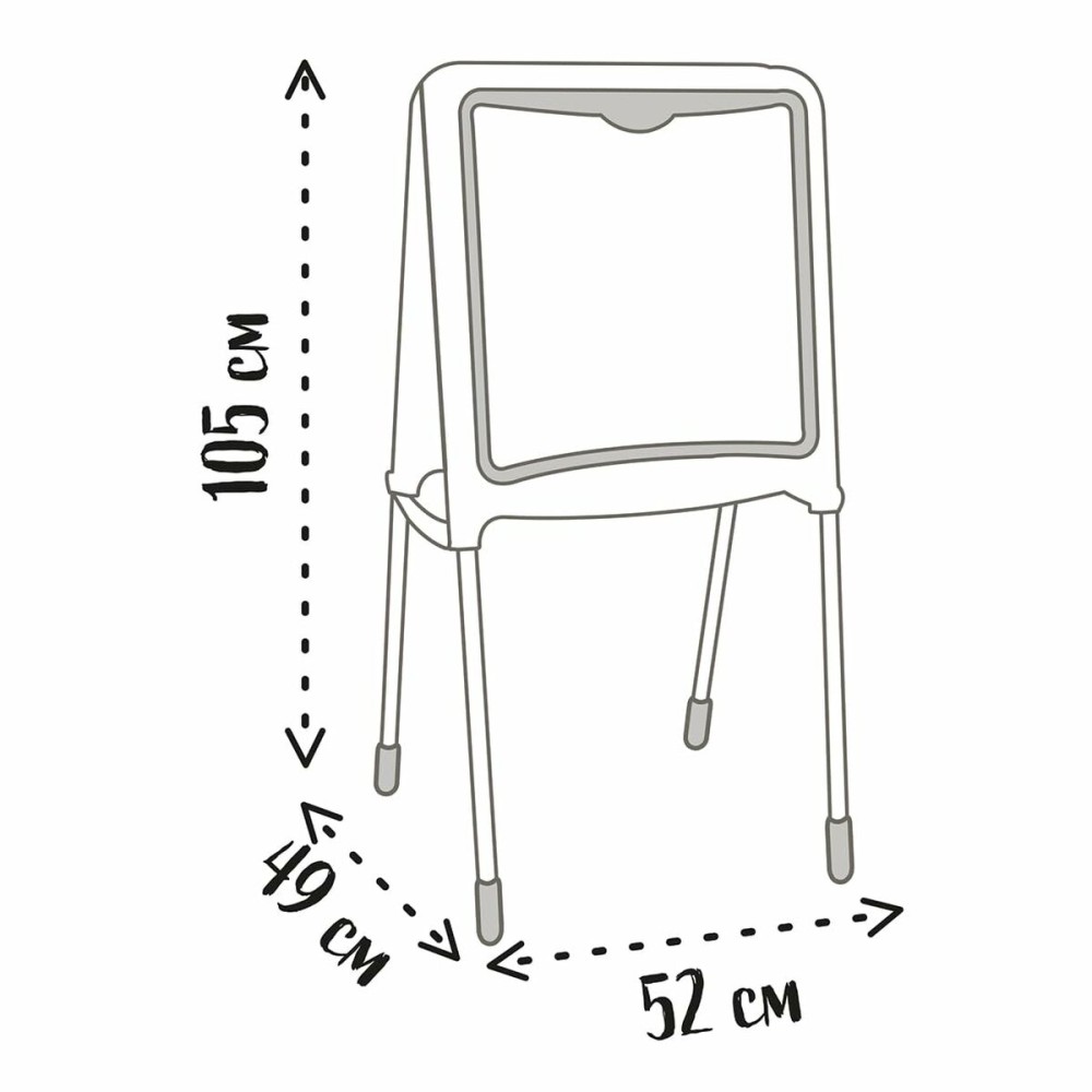 Double-sided Slate Smoby Foldable 80 Pieces 105 x 49 x 52 cm