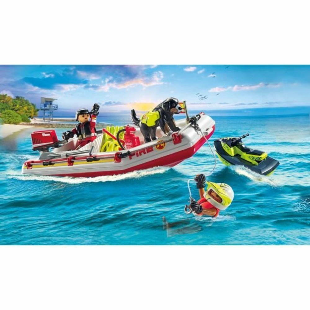 Playset Playmobil Action Heroes - Fireboat and Water Scooter 71464 52 Stücke