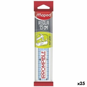 Règle Maped Study Transparent 15 cm (25 Unités)