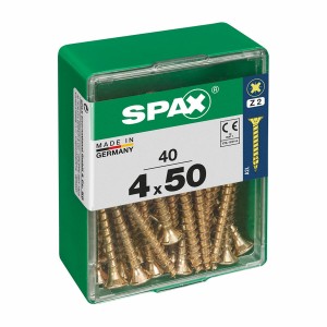 Schraubenkasten SPAX Holzschraube Flacher Kopf (4 x 50 mm) (4,0 x 50 mm)