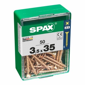 Schraubenkasten SPAX Holzschraube Flacher Kopf (3,5 x 35 mm)