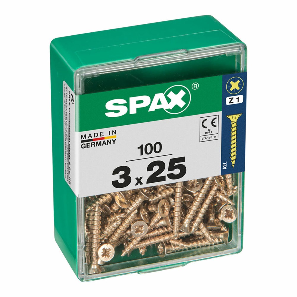 Schraubenkasten SPAX Holzschraube Flacher Kopf (3,0 x 25 mm)