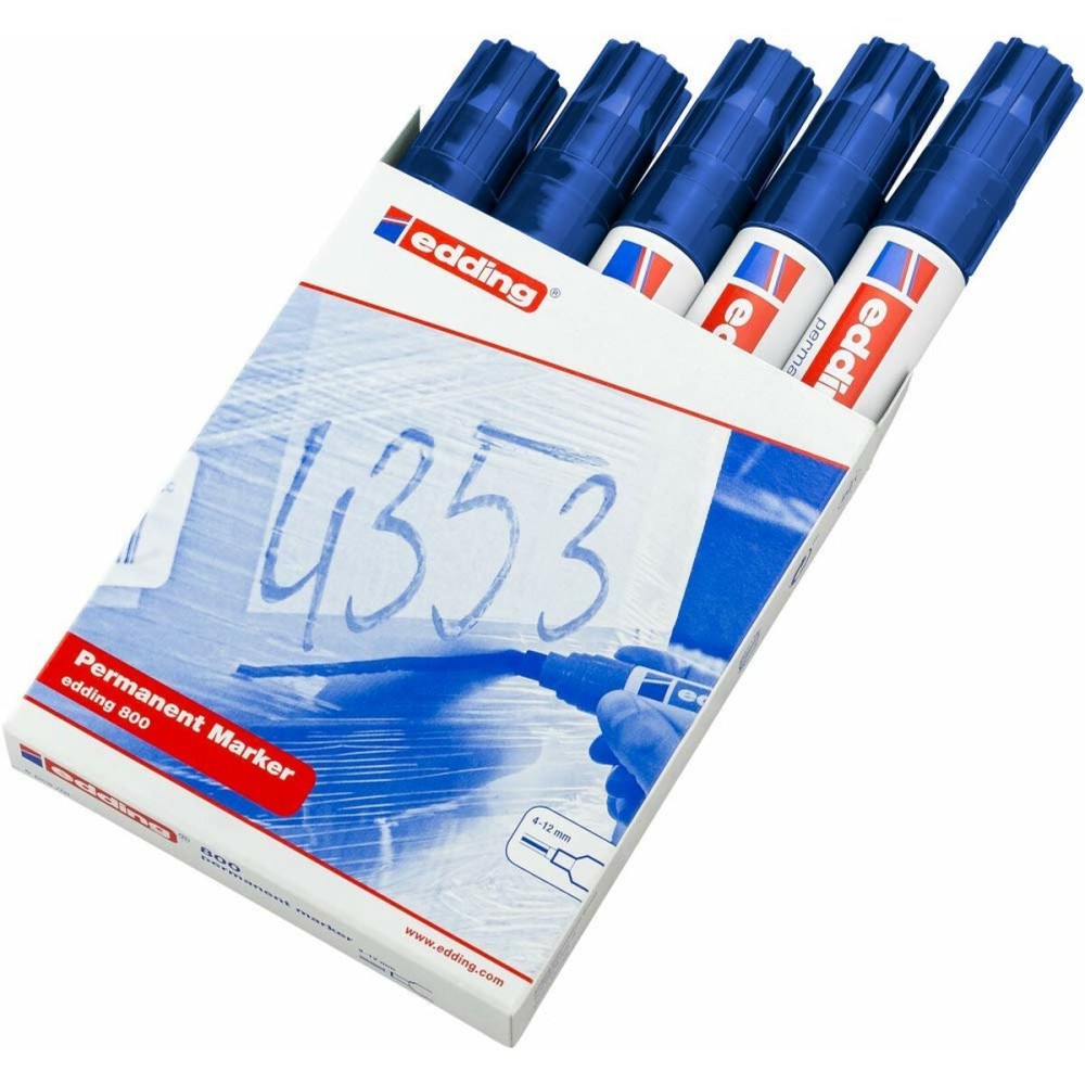 Permanent marker Edding 800 Blue (5 Units)