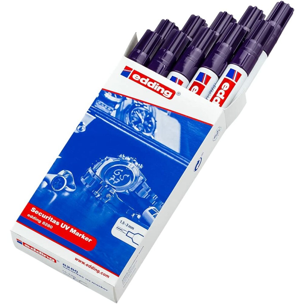 Permanent marker Edding Reacts to ultraviolet light (10 Units)