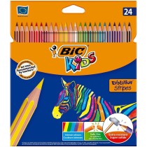 Crayons de couleur Bic Kids Evolution Stripes Multicouleur 24 Pièces