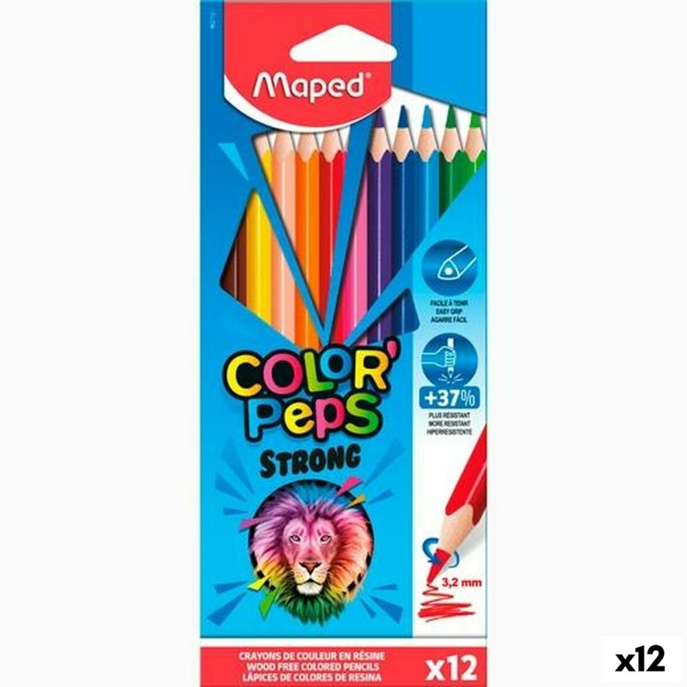 Buntstifte Maped Color' Peps Strong Bunt 12 Stücke (12 Stück)