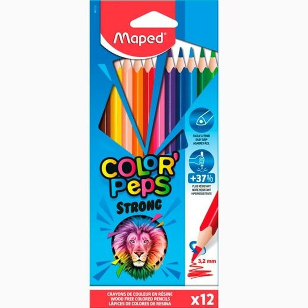 Buntstifte Maped Color' Peps Strong Bunt 12 Stücke (12 Stück)