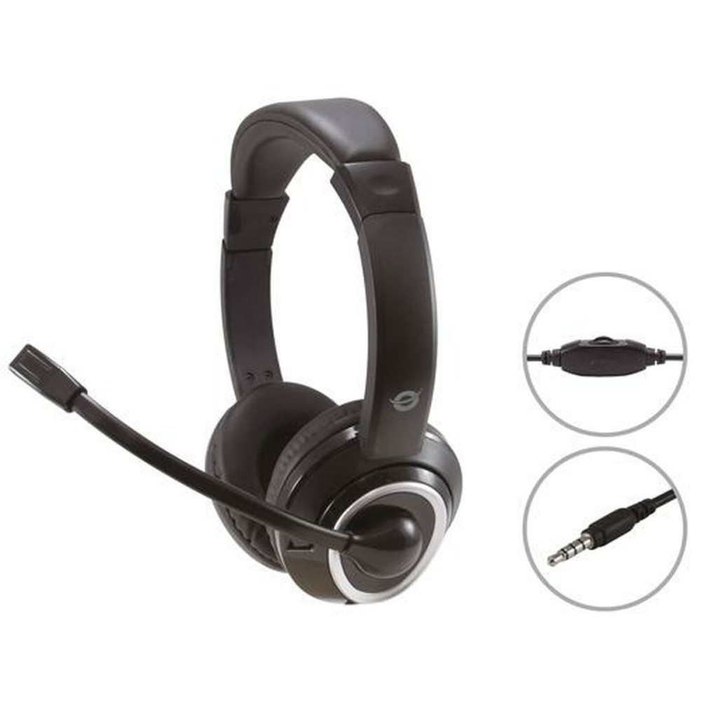 Casques avec Microphone Conceptronic POLONA02B Noir