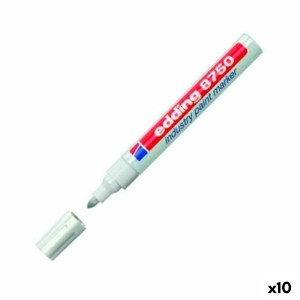 Permanent marker Edding 8750 White 10 Pieces (10 Units)