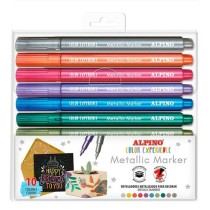 Marker-Set Alpino Metallic Marker Bunt (12 Stück)