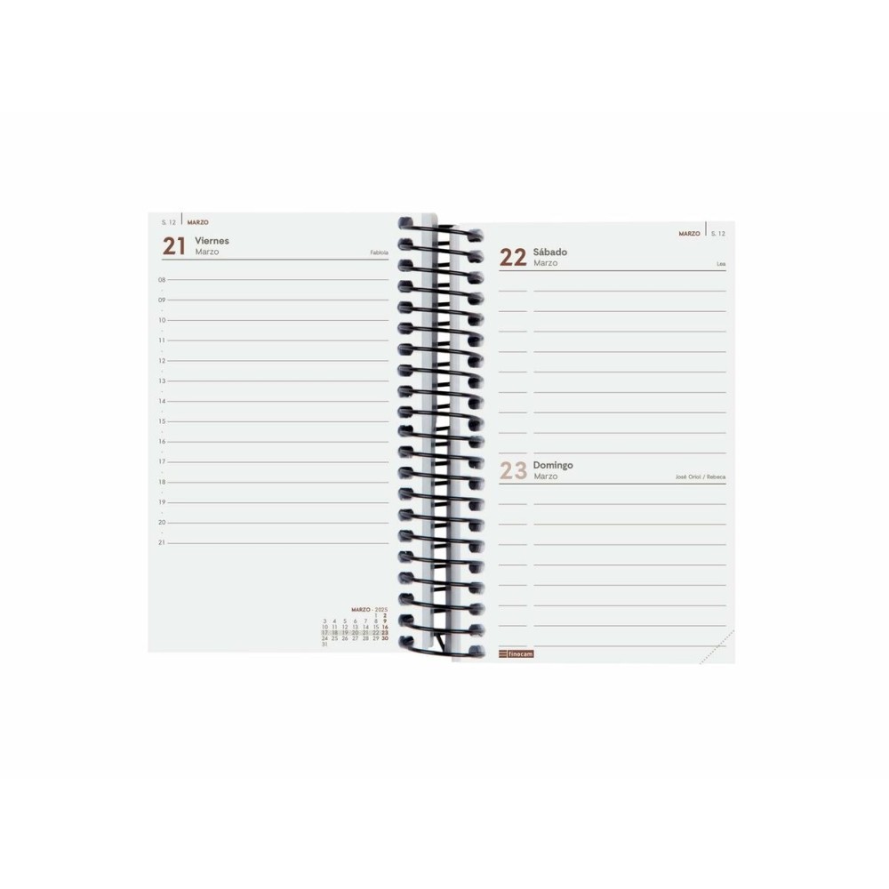 Agenda Finocam YEAR Noir Mini 7,9 x 12,7 cm 2025