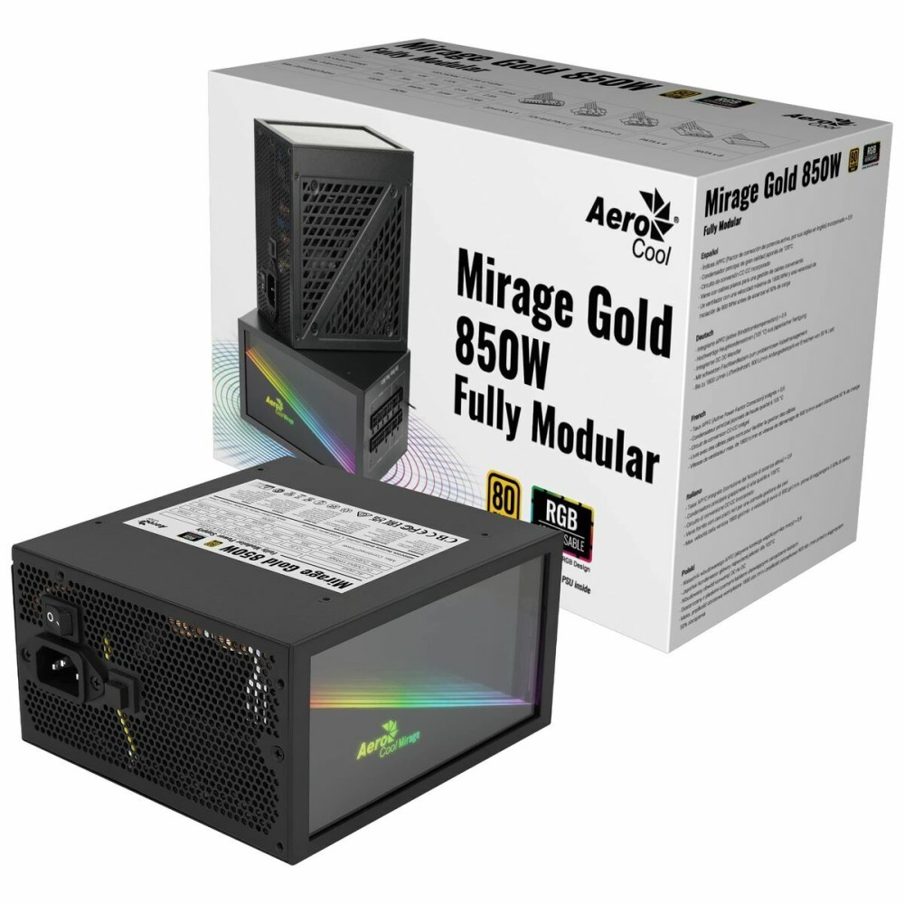 Bloc d’Alimentation Aerocool MIRAGEGOLD850M ATX 850 W 80 Plus Gold