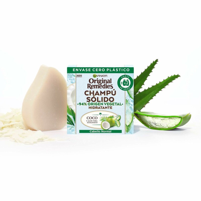 Champoing Solide Garnier Original Remedies Hydratant Coco Aloe Vera 60 g