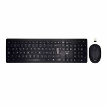 Clavier et souris sans fil Ewent EW3256 2.4 GHz Noir Espagnol