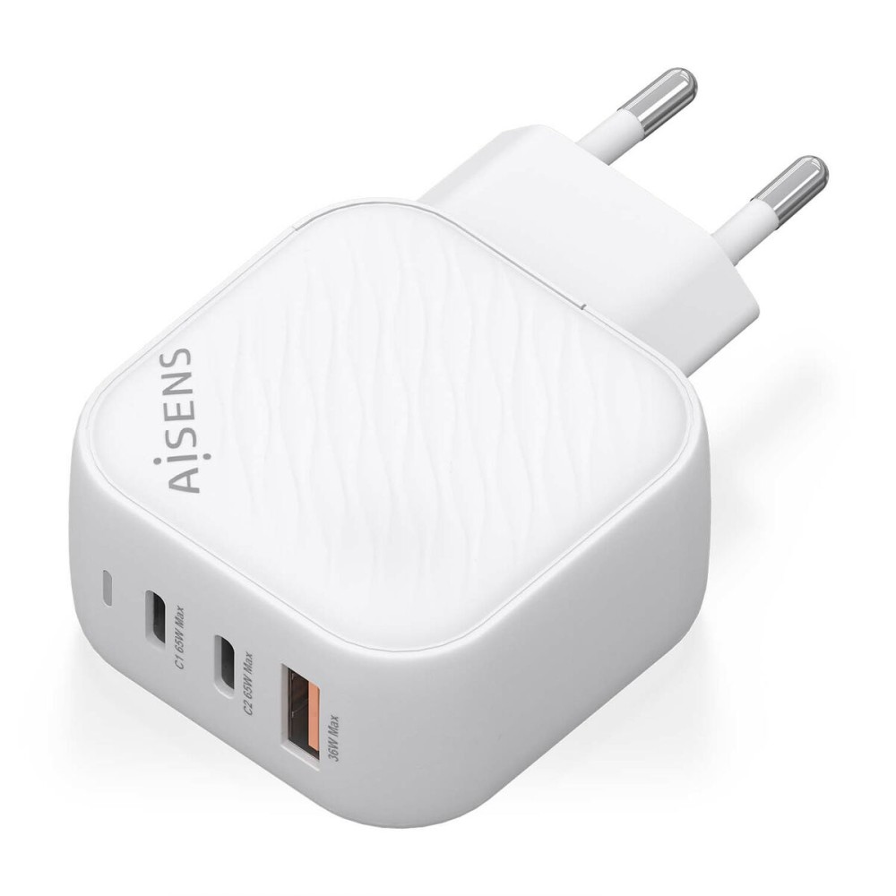 Wall Charger Aisens ASCH-65W3P026-W White 65 W (1 Unit)