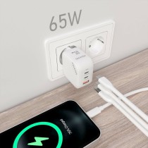 Wall Charger Aisens ASCH-65W3P026-W White 65 W (1 Unit)