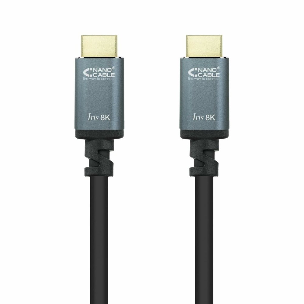 HDMI Cable NANOCABLE 10.15.8002 Black 2 m 8K Ultra HD