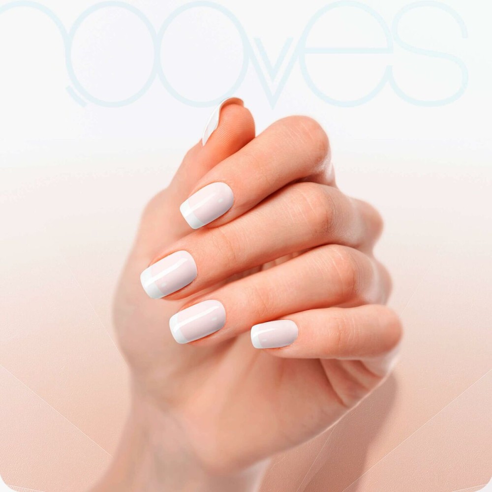 Gel Nail Strips Nooves LÁMINAS DE UÑAS DE GEL Grace Luxe French manicure 20 Pieces