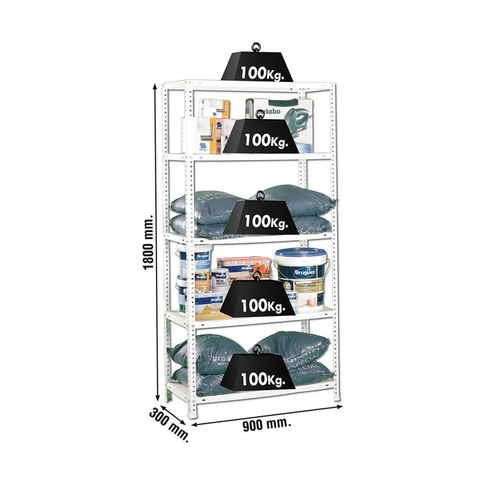 Shelves Simon Rack Comfort 5/300 Metal 5 Shelves 500 kg (180 x 90 x 30 cm)