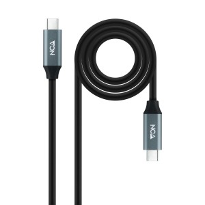 Câble USB-C NANOCABLE 10.01.4302 Noir 2 m (1 Unité)