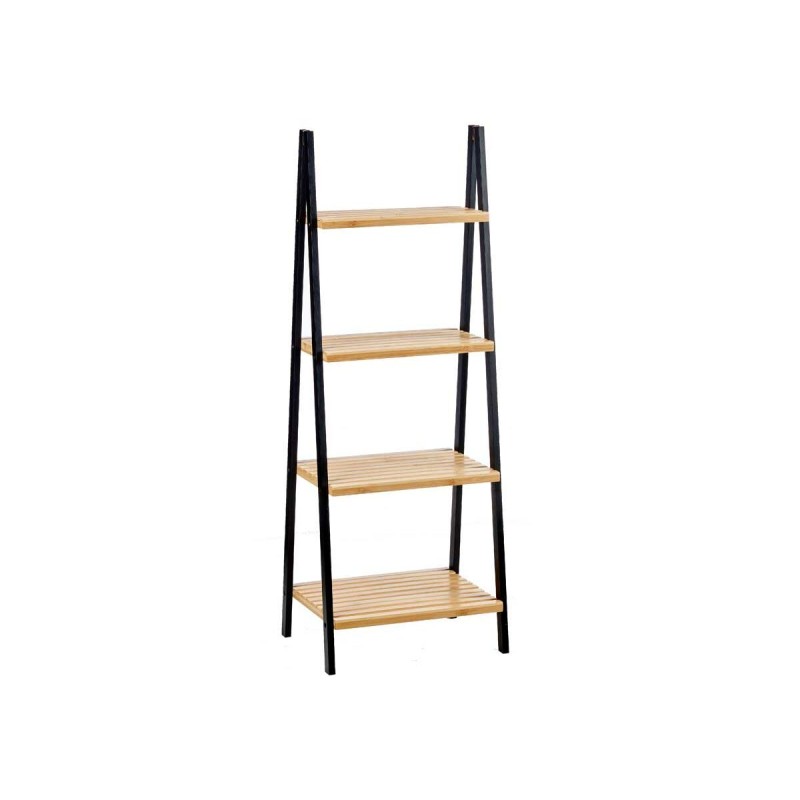 Bathroom Shelves Black Natural Bamboo Pine 40 x 109,3 x 30 cm