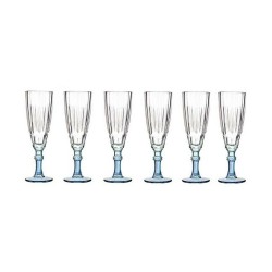 Coupe de champagne Exotic Verre Bleu 6 Unités (170 ml)