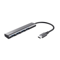 Hub USB Trust 24948 HALYX 4C Gris