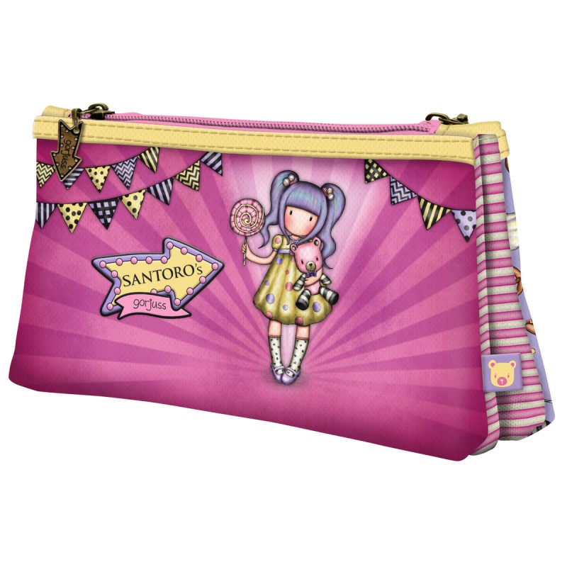 Trousse Fourre-Tout Double Gorjuss First prize Lila (21.5 x 11,5 x 5 cm)