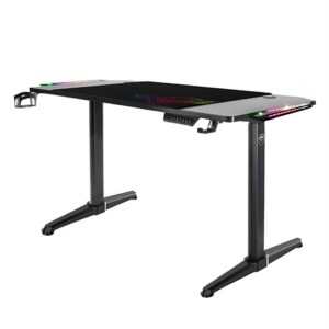 Desk Spirit of Gamer Headquarter 800 Black MDF Wood 140 x 60 cm